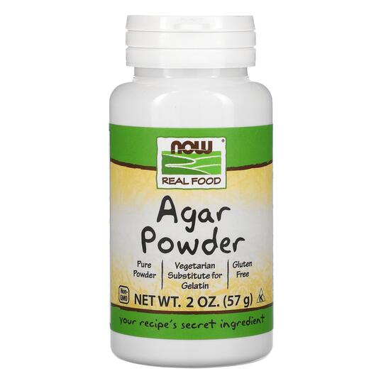 Основне фото товара NOW, Agar Powder, Агар в порошку, 57 г