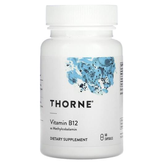 Основне фото товара Thorne, Methylcobalamin 60, Метилкобаламін B12, 60 капсул