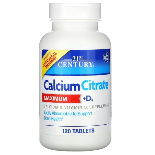 Основне фото товара Calcium Citrate Maximum + D3, Цитрат Кальцію з D3, 120 таблеток