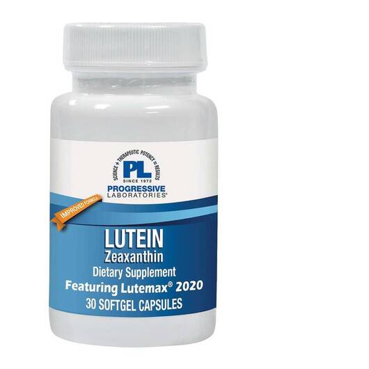 Основне фото товара Progressive Labs, Lutein/Zeaxanthin, Лютеїн, 30 капсул