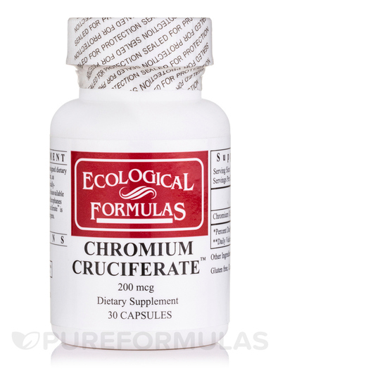 Основне фото товара Chromium Cruciferate 200 mcg, Хром, 30 капсул