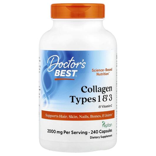 Основне фото товара Collagen Types 1 & 3 500, Колаген 1 і 3 типу з Пептаном, 240 