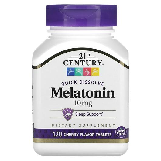 Основне фото товара Melatonin 10 mg Cherry, Мелатонін 10 мг, 120 таблеток