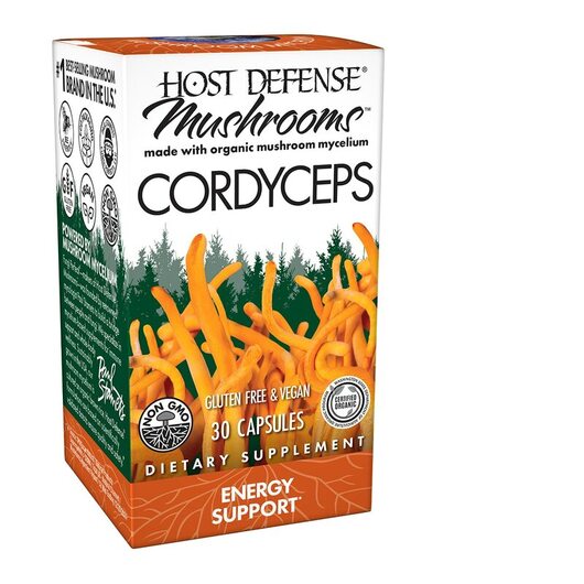 Основне фото товара Organic Cordyceps, Гриби Кордицепс, 30 капсул