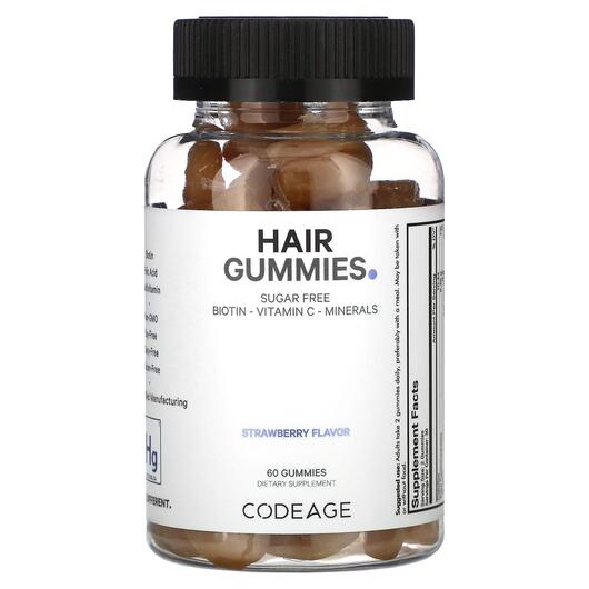 Основне фото товара CodeAge, Hair Gummies, Вітаміни для волосся, 60 конфет