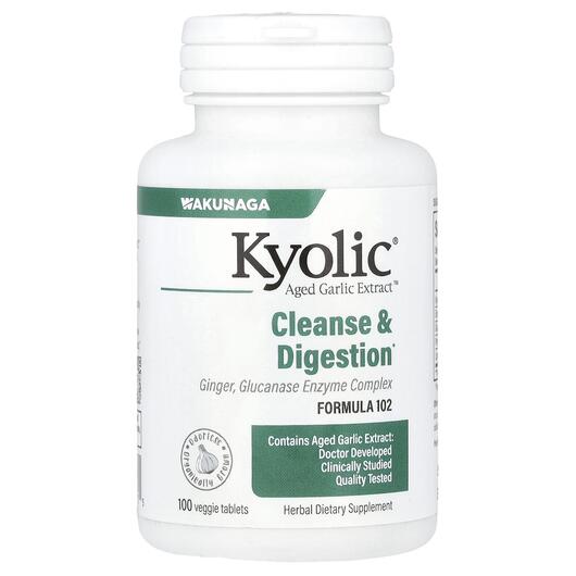 Основне фото товара Kyolic, Cleanse & Digestion, Підтримка Кандиди, 100 таблеток