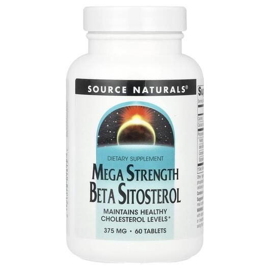 Основне фото товара Mega Strength Beta Sitosterol 375 mg, Бета-Ситостерол, 60 таблето