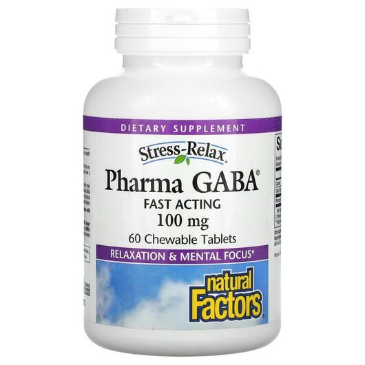Основне фото товара Stress-Relax Pharma GABA 100 mg, Підтримка стресу, 60 таблеток