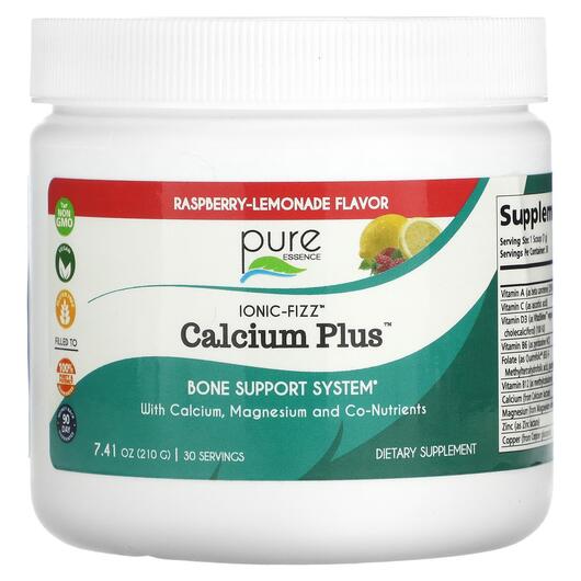 Основне фото товара Ionic-Fizz Calcium Plus Raspberry-Lemonade, Кальцій, 210 г