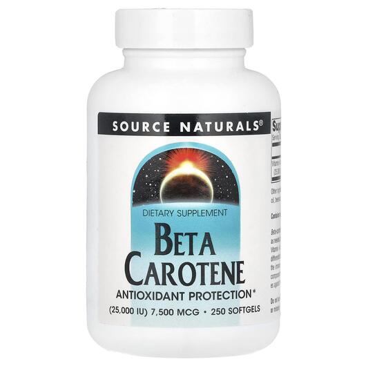 Основне фото товара Beta Carotene 25000 IU, Бета каротин вітамін А 25 000 МО, 250 кап