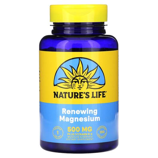 Основне фото товара Natures Life, Magnesium B6, Магній B6, 100 капсул