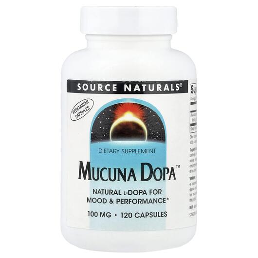 Основне фото товара Source Naturals, Mucuna Dopa 100 mg, Мукуна, 120 капсул