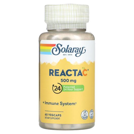 Основне фото товара Solaray, Reacta-C 500 mg, Вітамін C, 60 капсул