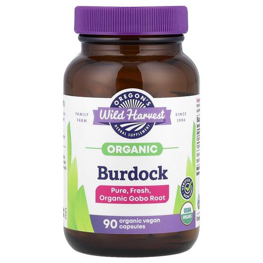 Основне фото товара Oregon's Wild Harvest, Burdock, Корінь лопуха, 90 капсул