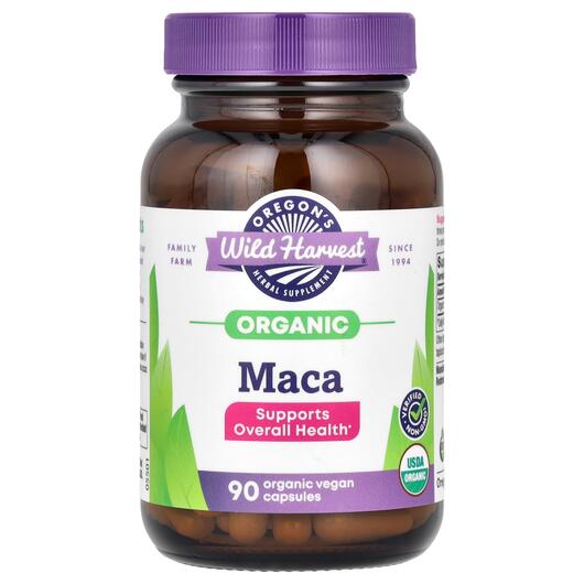 Основне фото товара Oregon's Wild Harvest, Organic Maca, Мака, 90 капсул