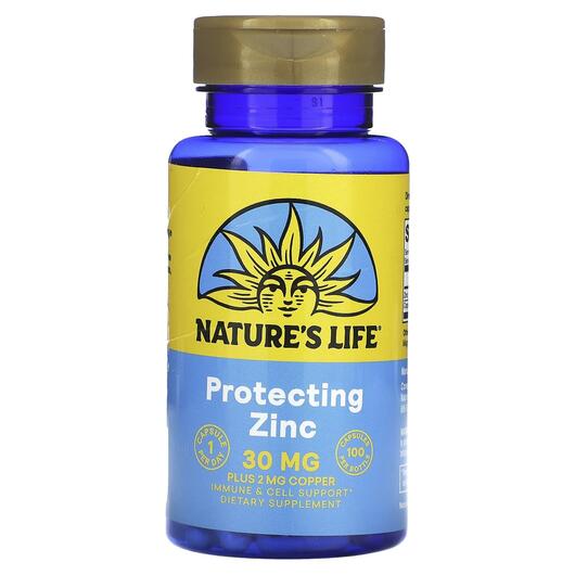 Основне фото товара Natures Life, Zinc 30 mg, Цинк, 100 капсул