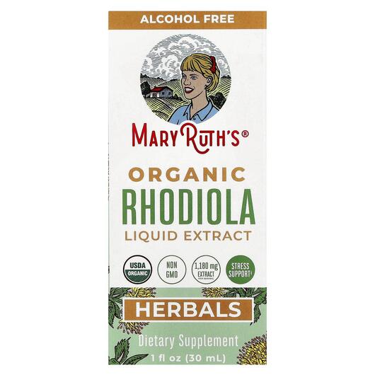 Основне фото товара MaryRuth's, Organic Rhodiola Liquid Extract, Родіола, 30 мл