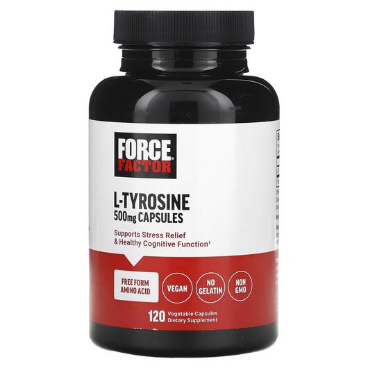 Основне фото товара Force Factor, L-Tyrosine 1000 mg, L-Тирозин, 120 капсул