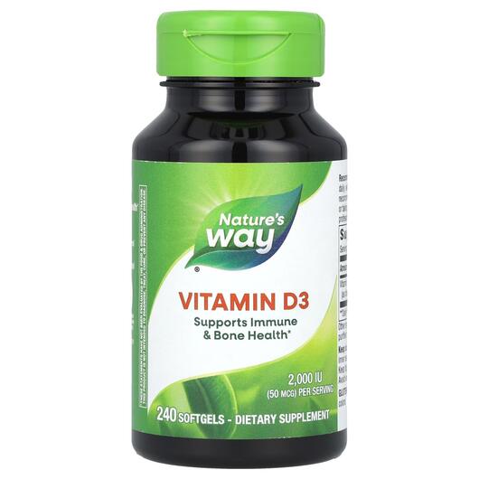 Основне фото товара Vitamin D3 50 mcg 240, Вітамін D3 50 мкг, 240 капсул