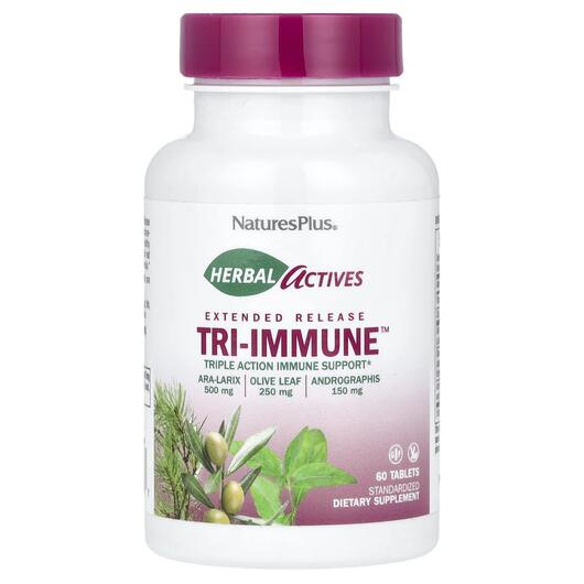 Основне фото товара Herbal Actives Tri-Immune, Трави, 60 Extended Release Tablets