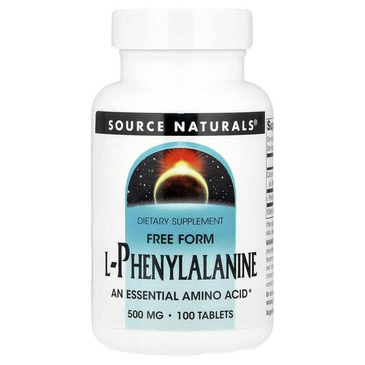 Основне фото товара L-Phenylalanine 500 mg 100, L-Фенілаланін 500 мг, 100 таблеток