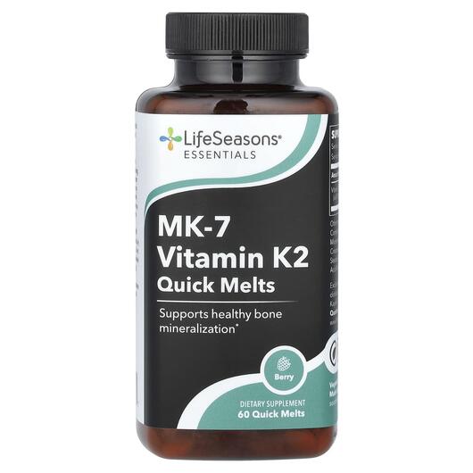 Основне фото товара Essential MK-7 Vitamin K2 Quick Melts Berry, Вітамін K2, 60 табле