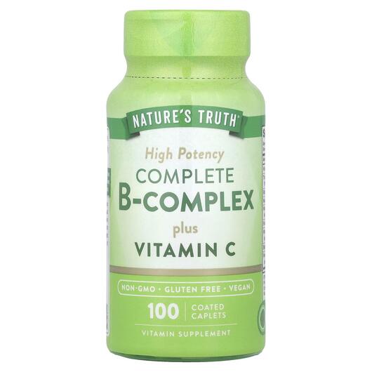 Основне фото товара High Potency Complete B-Complex Plus Vitamin, B-комплекс, 100 таб