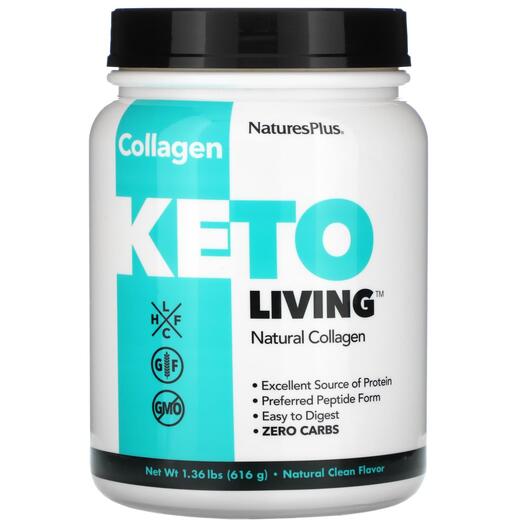 Основне фото товара Natures Plus, Keto Living Natural Collagen, Колаген, 616 г