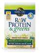 Фото складу Raw Protein and Greens Vanilla Tray 10 Packets, Органічний Протеї
